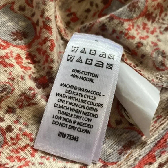 Rachel Zoe Floral Boho Long Sleeve Blouse Medium - Picture 7 of 7